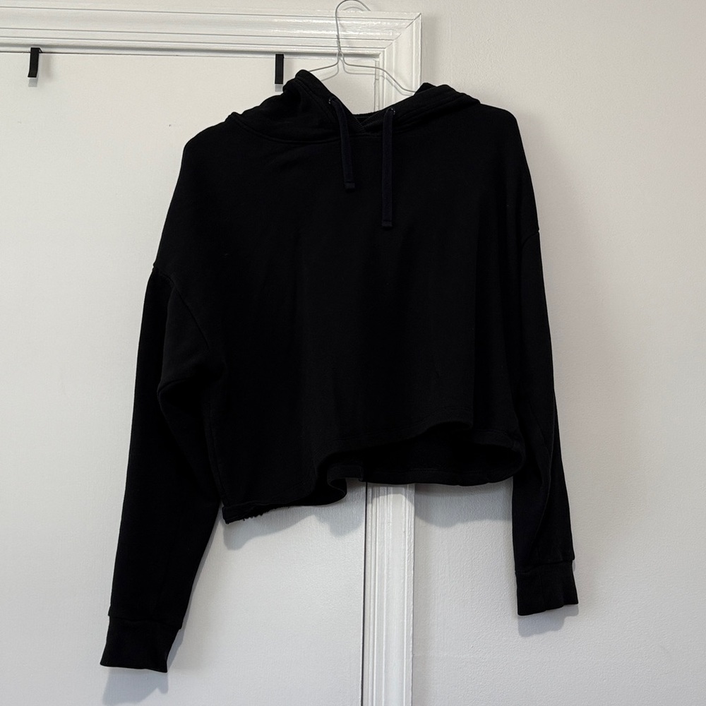 Victoria's Secret Black Cropped Hoodie
